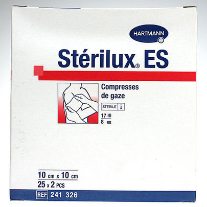 St&eacute;rilux ES 10 cm x 10 cm par 25 x 2