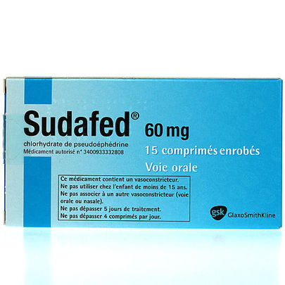 Sudafed 60 mg 15 comprim&eacute;s