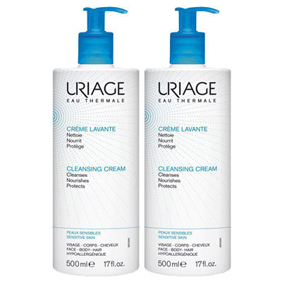 uriage cr&egrave;me lavante 500ml duo
