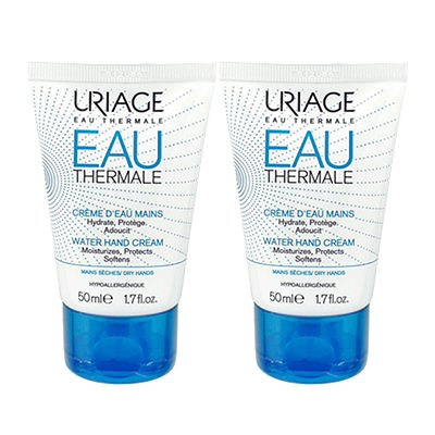 uriage cr&egrave;me mains d'eau 50ml duo
