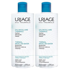 uriage eau micellaire peaux normale &agrave; seches 500ml duo