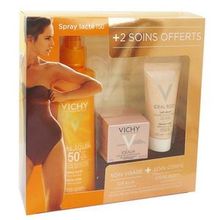 VICHY Coffret Spray Lact&eacute; SPF50 + Soin Visage + Soin Corps